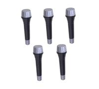 Didiseaon 5Pcs Black Microphone Lightweight Educational Pretend Play for Birthday Parties Dance Events and Holiday Sing Alongs
