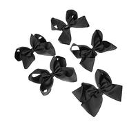 Didiseaon 5pcs Bow Hairpin Hair Accessories Hair Coloring Clips Bow Bowknot Barrettes Little Girl Hair Clips Holiday Hair Clip Hair Pin Polyester Ribbed Belt Black