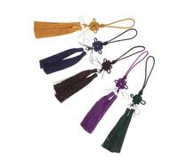 Didiseaon 5Pcs Chinese Knot Tassel Pendant Craft Making Tassels for Tai Chi Sword Kungfu DIY with Bright Multi Color Traditional Style
