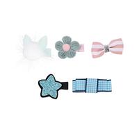 Didiseaon 5pcs Creative Dog Hair Clips for Puppy and Pet, Assorted Colour Cloth Material Hairpins to Keep Hair in Shape and Dress up Dogs, for Taking Beautiful Pictures and Big Events