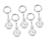 Didiseaon 5Pcs Elegant Nurse Pocket Watches with Key Ring Multi-Function Medical Clocks for Women Nurses Portable Accessories for Work