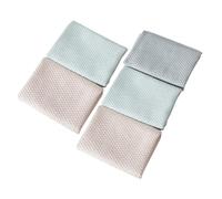 Didiseaon 5Pcs Fish Scale Pattern Fiber Cleaning Cloths Absorbent Lint Free Kitchen Towel for Glasses, Soft, Can Be Hung, Machine Washable