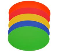 Didiseaon 5Pcs Football Training Sign Discs PVC Markers for Soccer Basketball Agility Drills Floor Spots in Red Yellow Blue Green Orange for Sports Field Boundaries and Training Courses