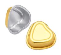 Didiseaon 5pcs Heart Shaped Melting Wax Bowls for Hair Removal, Metal Wax Warmer Bowls in Golden Colour, Economic Application for Body Parts Hair Removal