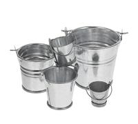 Didiseaon 5pcs Mini Metal Pails Iron Buckets for Garden Micro Landscape Decoration Dollhouse Craft Small Tin Buckets for Desktop Centerpieces