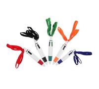 Didiseaon 5pcs Multicolor Retractable Ballpoint Pens with Neck Strap Novelty Pen String for Teachers Nurses Doctors Convenient Multi Color Writing and Note Marking