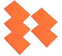 Didiseaon 5PCS Orange Laboratory Microscope Slide Drying Holder with 20-Slot Storage Rack for Scientific Research and Education Plastic Slide Tray for Staining and Drying