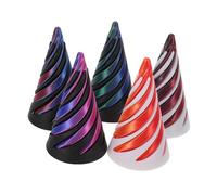 Didiseaon 5pcs Printed Spiral Cone for Adults Portable Impossible Pyramid Passthrough Desk Ornament Compact Stress Relief and Imaginative Play Desktop Decoration