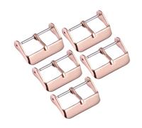 Didiseaon 5PCS Rose Gold Stainless Steel Watch Strap Clasps Buckles for Leather Silicone Electronic Bands Easy Installation Wristwatch Accessories