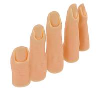 Didiseaon 5pcs Silicone Fake Training Fingers for Nail Practising with Comfortable Touch and Realistic Training, for Nail Art and DIY Practice by Enthusiasts and Professionals