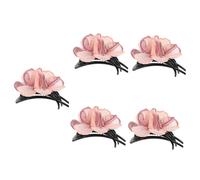 Didiseaon 5pcs Silk Yarn Flower Hair Clip Flat Claw Clips for Women Hair Barrettes for Styling Sectioning