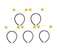 Didiseaon 5pcs Star Head Boppers: Novelty Antenna Hair Hoop Funny Martian Costume Hair Accessories for Christmas Halloween New Year Party Decoration