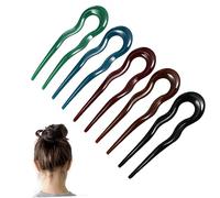 Didiseaon 5pcs U-shaped Resin Hair Pins Bridal Hair for Women Wax Stick for Curls Clips