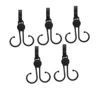 Didiseaon 5pcs Universal Stroller Hooks for Bags and Shopping Cart Accessories Baby Bag Organizer Hanging Clips for Strollers Wheelchairs and Motorcycles