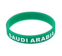 Didiseaon 6 Pcs Flag Printed Country Silicone Wristbands Soft Sturdy Wristband for Football Match One Size Fits Most Saudi Arabia Sports Bracelet Set