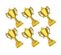 Didiseaon 6 Pcs Mini Gold Trophy Cake Toppers Award Decorations for Birthday and Celebration Cakes Compact Versatile Cupcake Accessories Eye-catching Design