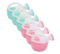 Didiseaon 6 pcs Plastic Watering Can Small Comfortable Grip for Beach Bath and Indoor Gardening Activities Random Color