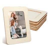 Didiseaon 6 Pcs Unfinished Boxwood Wooden Picture Frames 14x19cm Rustic Wood Photo Frames for DIY Crafting Paintable for Home and Office Decoration