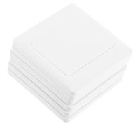 Didiseaon 6 Pcs White PC Wall Plate Cover 86 Type Moistureproof Outlet Cover 60mm Mounting Hole Spacing Decorative Light Switch for Home Renovation and Modern Interiors
