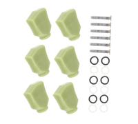 Didiseaon 6 Sets Acoustic Guitar Tuner Handles with Green Plastic Knob for Easy Tuning and Keeping Guitar Tuned Suitable for Replacement and Repair