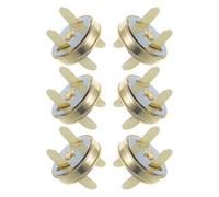 Didiseaon 6 Sets Magnetic Snap Buttons 1.8cm Iron Golden No-sew Invisible Magnetic Closures for Coats, Bags, Purse Making DIY Crafts