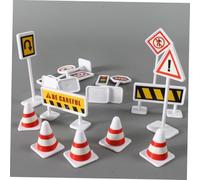 Didiseaon 6 Sets Traffic Sign Simulation Road Indicators Educational for Role Play Model Driving Habits Traffic Demo Scene