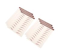 Didiseaon 6 Sheets Fake Eyebrows Stickers Self-adhesive Peel Off Brow Decals for Shaping Temporary Hair-like Simulated Eyebrow Quick Application Makeup for Events and Daily Use