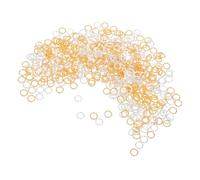 Didiseaon 600pcs Jump Rings Gold Silver Textured Open Circles for DIY Jewelry Making Crafting Bracelets Necklaces Keychains with Artistic Vintage Charm
