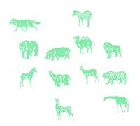 Didiseaon 60pcs Glowing Animal Wall Stickers DIY Luminous Decals for Bedroom Nursery Home Decor Creature Shapes Easy Peel and Stick