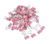 Didiseaon 60pcs Pink Heart Shaped Binder Clips with Hollow Design Fancy File Clamps for School Office Supplies Multipurpose Document Organizer for Papers Notes and Bookmarks