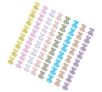 Didiseaon 64pcs Bear Nail Rhinestones DIY Nail Art Charms Flatback Gems Salon Accessories for Manicure Decoration Kits Random Color