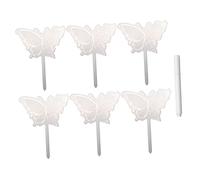 Didiseaon 6pcs Acrylic Plant Label Tags with Pen Reusable Garden Markers for Fruit Trees Flowers Seedlings and Potted Plants DIY Butterfly Shape for Indoor and Outdoor Gardening
