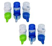 Didiseaon 6pcs Automatic Water Dispenser Pet Water Container Tool Plastic Assorted Colour Easy to Store Environmentally Friendly for Pet Birds Can Be Installed on Place Random Color