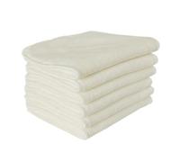 Didiseaon 6Pcs Bamboo Fiber Diaper Pads Layers Design for Strong Absorption and Breathability Soft Microfiber Inserts for Newborns Beige