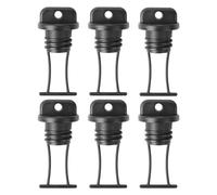 Didiseaon 6pcs Black Plastic Boat Drain Plug Kit for Kayaks Canoes Replacement Scupper Plugs for Secure Drainage in Lakes Rivers Oceans