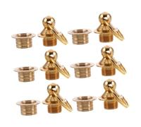 Didiseaon 6pcs Brass Gourd Caps with 6mm Connector Hole Diameter, Stylish and Elegant Gourd-shaped Covers Offering Precision Fit and Long Term Reliability for Gourd Decoration