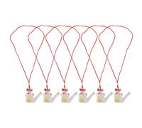 Didiseaon 6pcs Ceramic Zodiac Whistles Water Whistle Bird Hanging Rope Ceramic Bird Water for Bath Play Warbling for Home