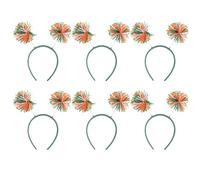 Didiseaon 6pcs Colorful Knitted Pom Pom Headbands Comfortable Birthday Headwear Carnival Hairband Cute Costume Accessory for Halloween Party Themed Photo Prop