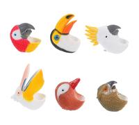 Didiseaon 6pcs Dinosaur Animal Rings for Creative Role Play Storytelling Party Favors Educational Finger Rings for Boys Classroom Treasure Box Fillers