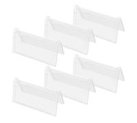 Didiseaon 6Pcs Double-Sided Plastic Name Tent Holders with Insert Slot 62X123Mm - Conference Desk Sign Frames for Office Meetings, Business Events, and Table Display