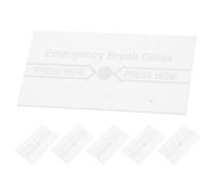 Didiseaon 6pcs Fire Alarm Cover Heat-Resistant Break Glass Window for Manual Call Point Alarm Switch Panel Outdoor Emergency Button Cover
