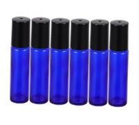 Didiseaon 6pcs Glass Roller Bottles Stainless Steel Ball Refillable Essential Oil Dispenser for Easy Application of Oils and Serums Sleek Design for Beauty Routine