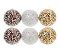 Didiseaon 6pcs Glass Sphere Decorative Balls Elegant Stylish Mosaic Orbs Resistant to Breakage Versatile Decoration for Bowls Boutique Centerpiece Home Decor Accessories