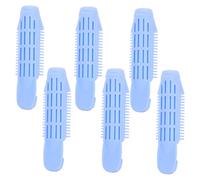 Didiseaon 6pcs Hair Rollers with Clips for Natural Curling Lightweight Hair Curlers for Women and Easy to Use Volumizing Root Styling Tool Blue