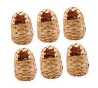 Didiseaon 6pcs Handmade Bamboo Bird Nest Nest Boxes for Birds Finch Birding Home Decoration