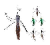 Didiseaon 6pcs Interactive Cat Teaser Replacement Attachments for Kittens and Cats Stimulates Hunting Instincts with Natural Movement Variety of Refills for Engaging Play and Bonding