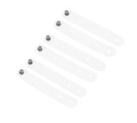 Didiseaon 6pcs Leather Cable Holders Cord Organizer Straps Reusable Cable Ties for USB Headphones and Wire Storage White for Home Office Use