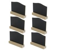 Didiseaon 6pcs Mini Double Sided Chalkboard Signs Compact Writable Boards for Food Buffet Brunch Small Tabletop Blackboards Reusable Erasable Message Display