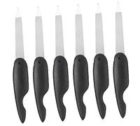 Didiseaon 6pcs Mini Folding Nail Files Double-Sided Grit Nail Buffers Portable Manicure Tools in Black Suitable for Travel and Home Use