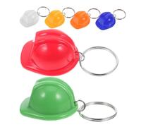 Didiseaon 6pcs Mini Hard Hat Keychain for Construction Worker Hat Keyrings for Party Favors Classroom and Construction Enthusiasts